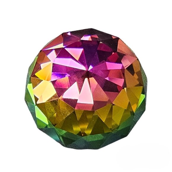 Swarovski Vitrail Medium Rainbow Prism Spere Crystal Round Retired Paperweight - Picture 1 of 11